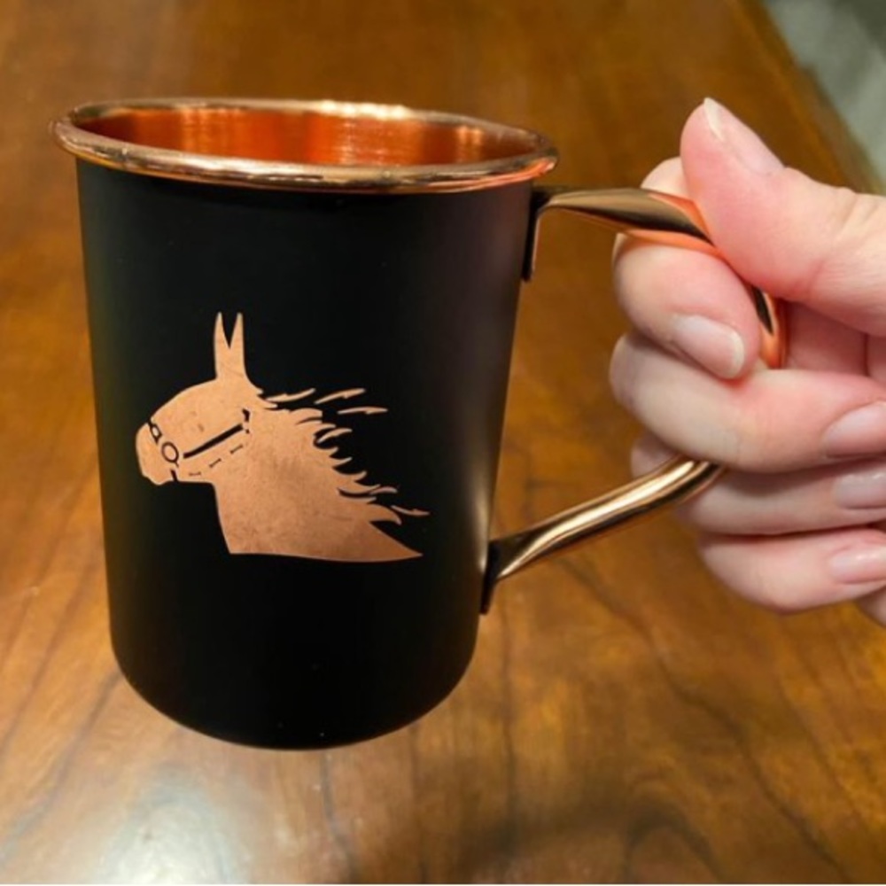 Black and Copper Horse Coffee Mug - Picture 8 of 9